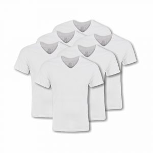 מארז 6 טי-שרט יוניסקס צווארון וי
